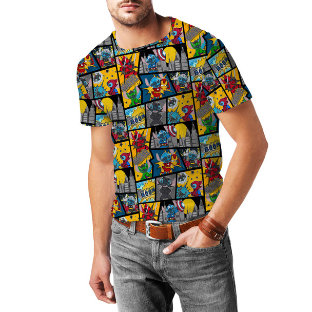 Men's Sport Mesh T-Shirt - Superhero Stitch - Comic Book