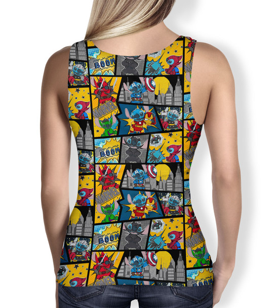 Women's Tank Top - Superhero Stitch - Comic Book