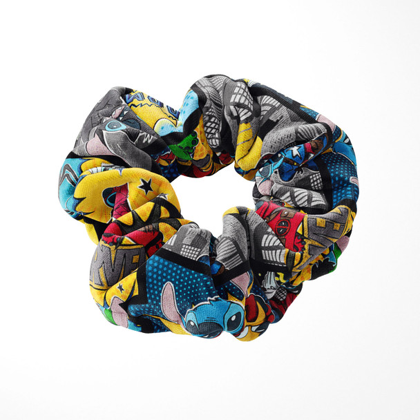 Velvet Scrunchie - Superhero Stitch - Comic Book