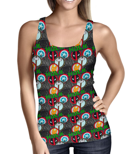 Women's Tank Top - Superhero Stitch - Superhero Badges