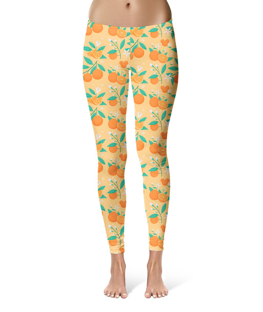 Sport Leggings - Hidden Mickey Oranges