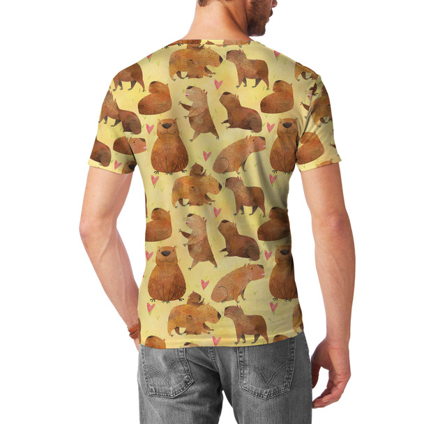 Men's Cotton Blend T-Shirt - Capybara Love
