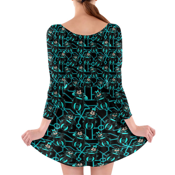 Longsleeve Skater Dress - Tron