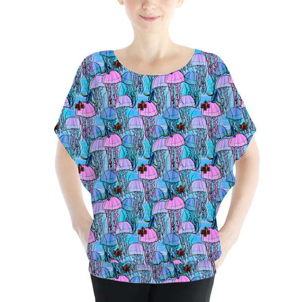 Batwing Chiffon Top - Jellyfish Jumping