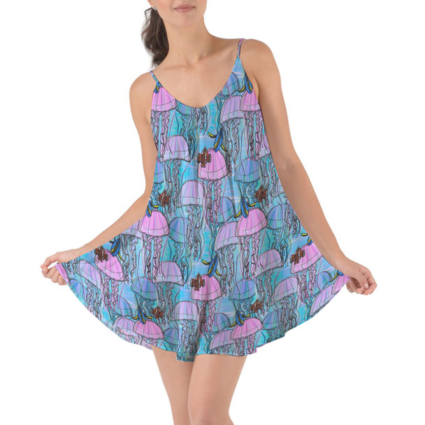 Beach Cover Up Dress - Jellyfish Jumping