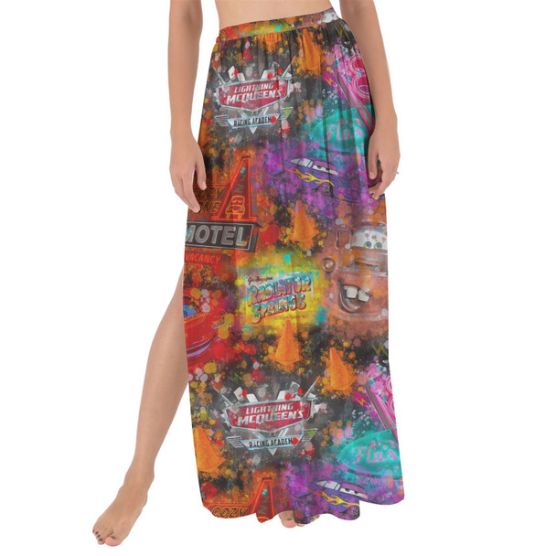 Maxi Sarong Skirt - Watercolor Pixar Cars