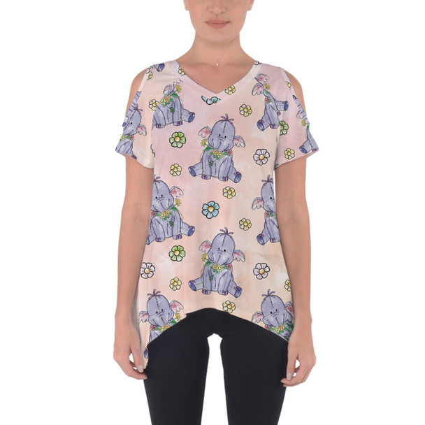 Cold Shoulder Tunic Top - Sketched Heffalump