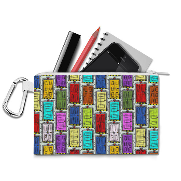 Canvas Zip Pouch - Scare Floor Doors