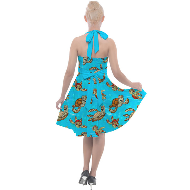 Halter Vintage Style Dress - Crush and Squirt