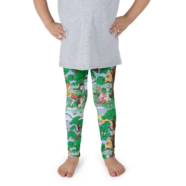 Girls' Leggings - Sketched Pooh Parade