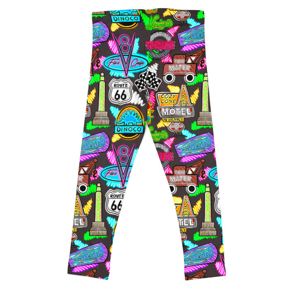 Girls' Leggings - Neon Radiator Springs