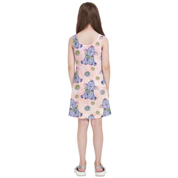 Girls Sleeveless Dress - Sketched Heffalump