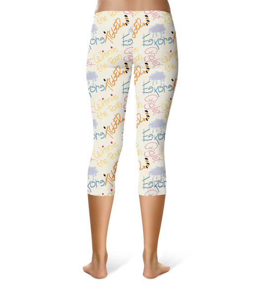 Sport Capri Leggings - Sketched Pooh Autographs