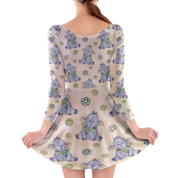 Longsleeve Skater Dress - Sketched Heffalump