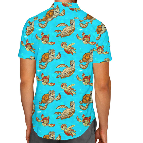 Men's Button Down Short Sleeve Shirt - Crush and Squirt