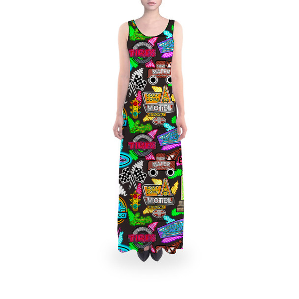 Flared Maxi Dress - Neon Radiator Springs