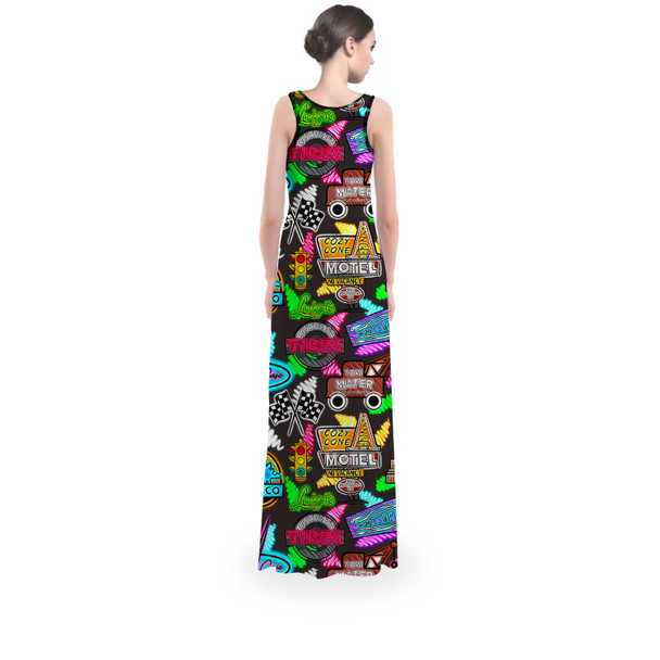 Flared Maxi Dress - Neon Radiator Springs