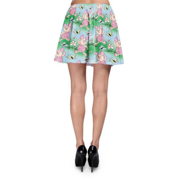 Skater Skirt - Sketched Piglet and Butterflies