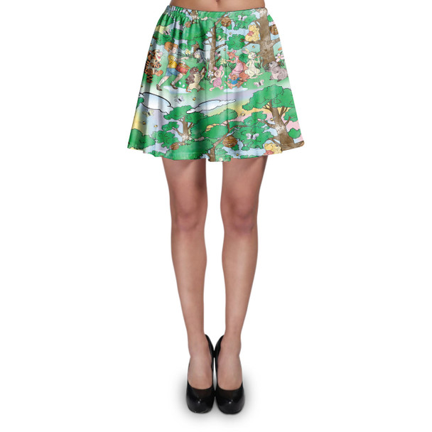 Skater Skirt - Sketched Pooh Parade