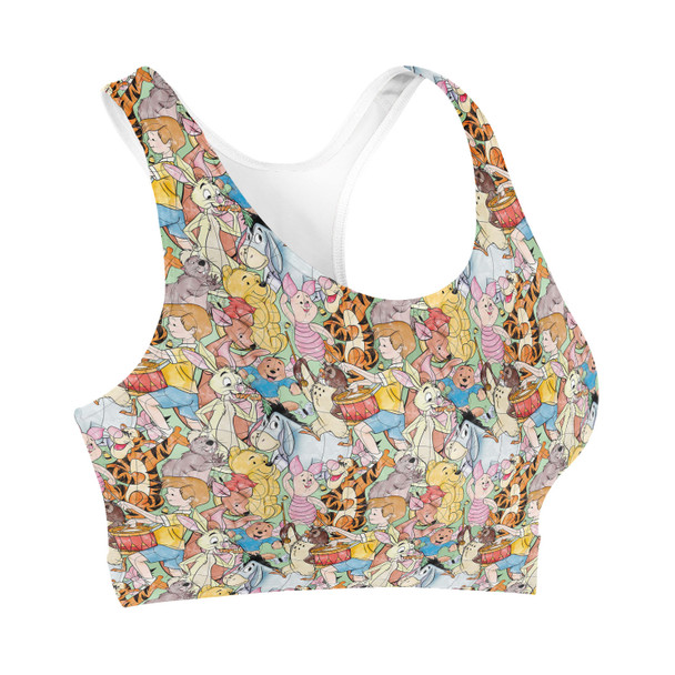 Sports Bra - Sketched Pooh Characters