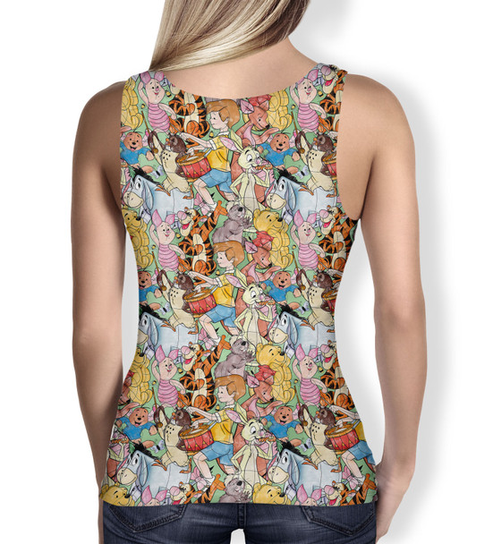 Women's Tank Top - Sketched Pooh Characters