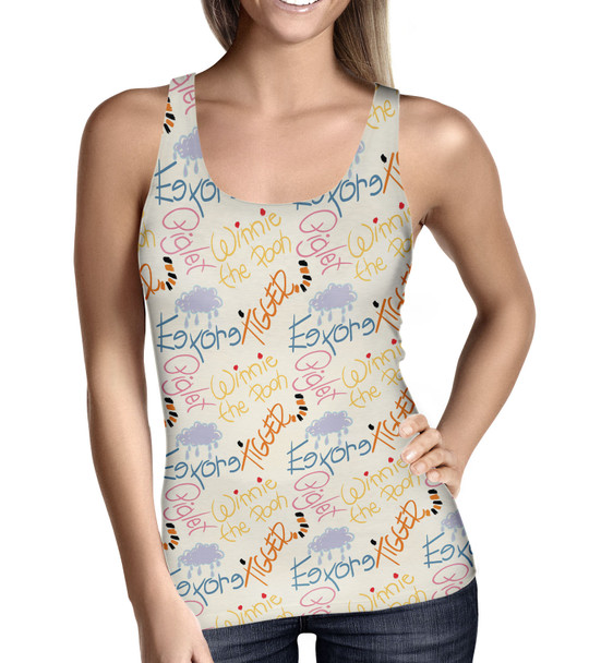 Women's Tank Top - Sketched Pooh Autographs
