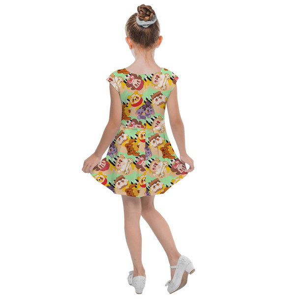 Girls Cap Sleeve Pleated Dress - Happy Munchlings