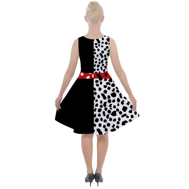 Skater Dress with Pockets - Cruella de Vil Villains Inspired