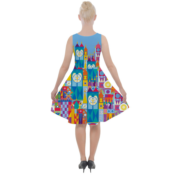 Skater Dress with Pockets - Its A Small World Disney Parks Inspired