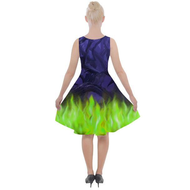 Skater Dress with Pockets - Forest of Thorns Maleficent Villains Inspired