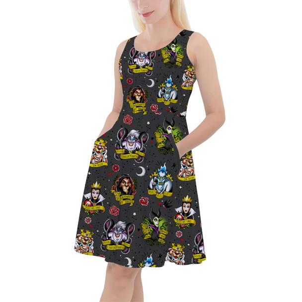 Skater Dress with Pockets - Villain Tattoos