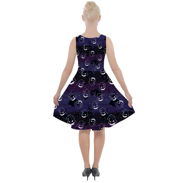 Skater Dress with Pockets - Oogie Boogie Halloween Inspired