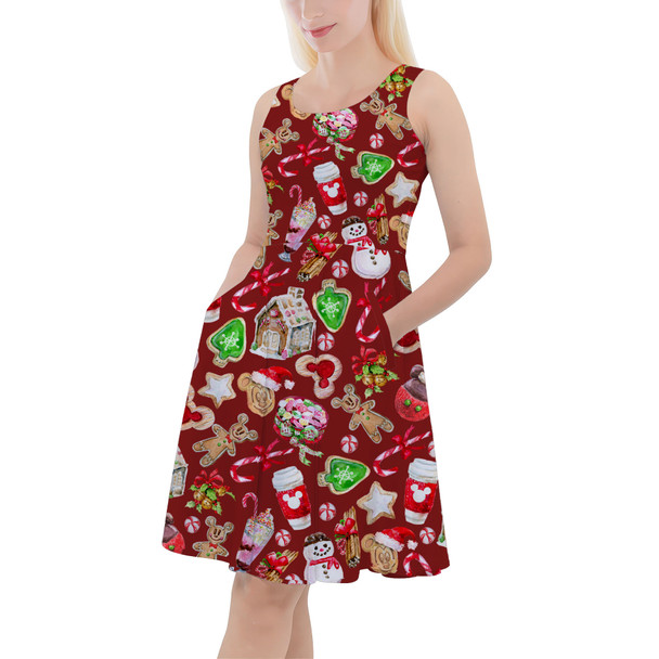 Skater Dress with Pockets - Disney Christmas Snack Goals