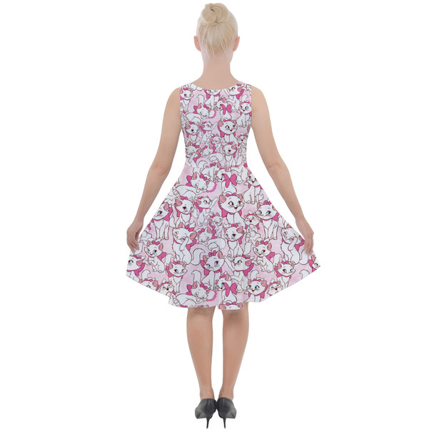 Skater Dress with Pockets - Marie with her Pink Bow