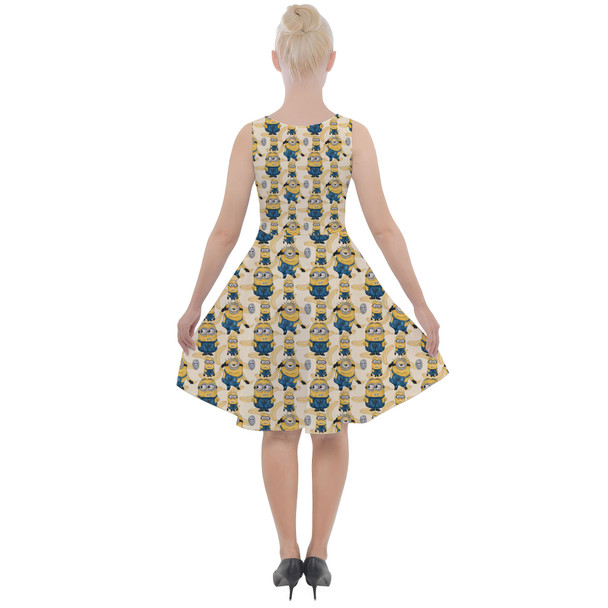 Skater Dress with Pockets - Minions Bananas