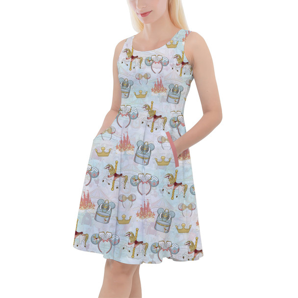 Skater Dress with Pockets - Main Attraction Disney Carousel