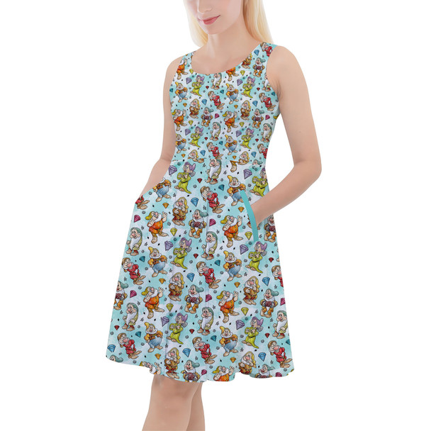 Skater Dress with Pockets - Seven Dwarfs Sketched