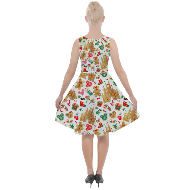 Skater Dress with Pockets - Cinderella Castle Gingerbread Cookies