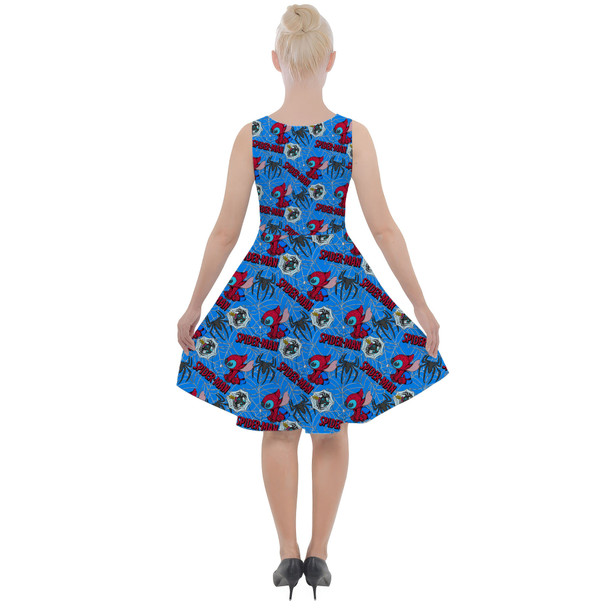 Skater Dress with Pockets - Superhero Stitch - Spiderman