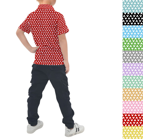 Kids Polo Shirt - Mouse Ears Polka Dots