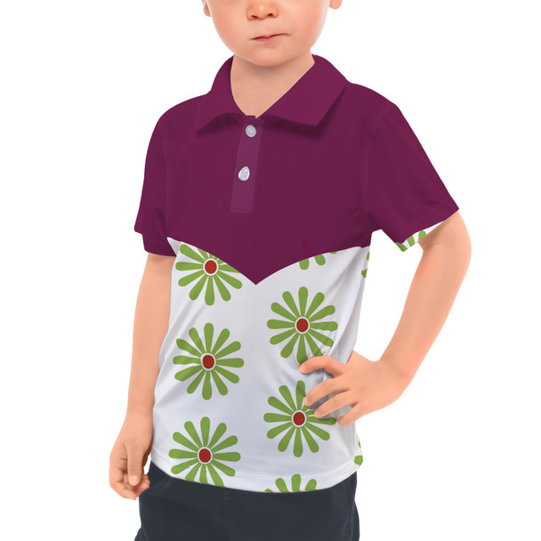 Kids Polo Shirt - Haunted Mansion Tightrope Walker