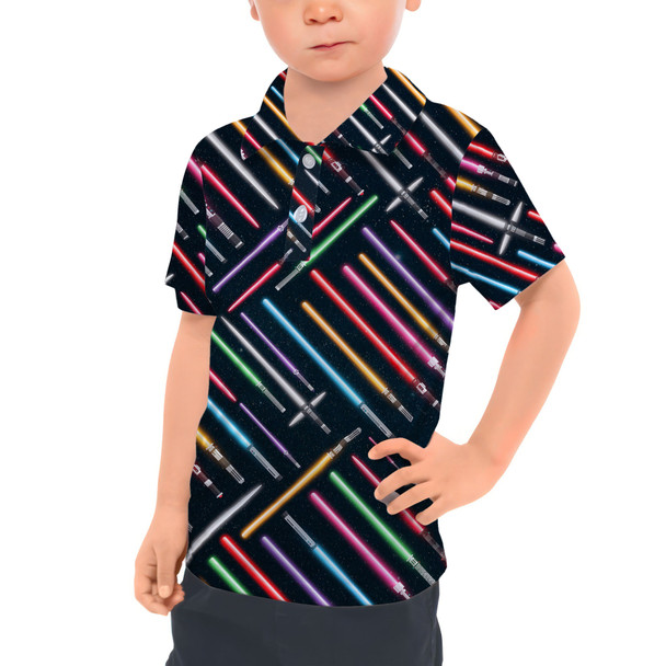 Kids Polo Shirt - Lightsabers Star Wars Inspired