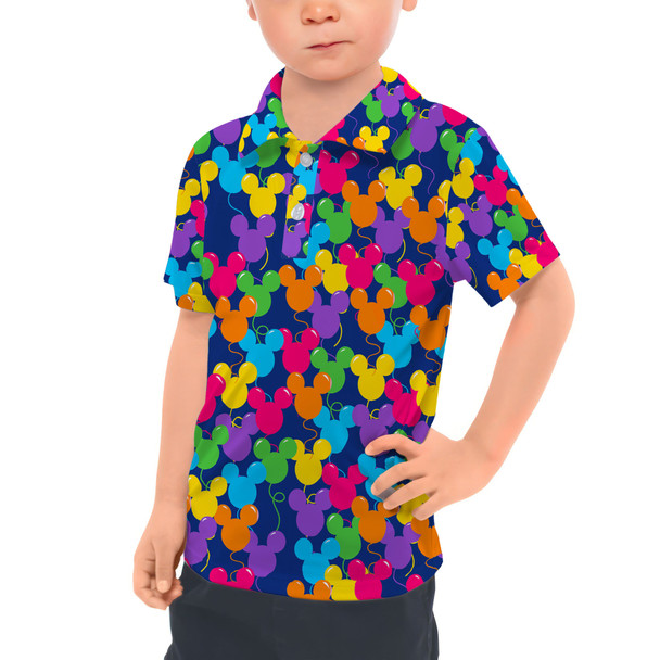 Kids Polo Shirt - Mickey Ears Balloons Disney Inspired