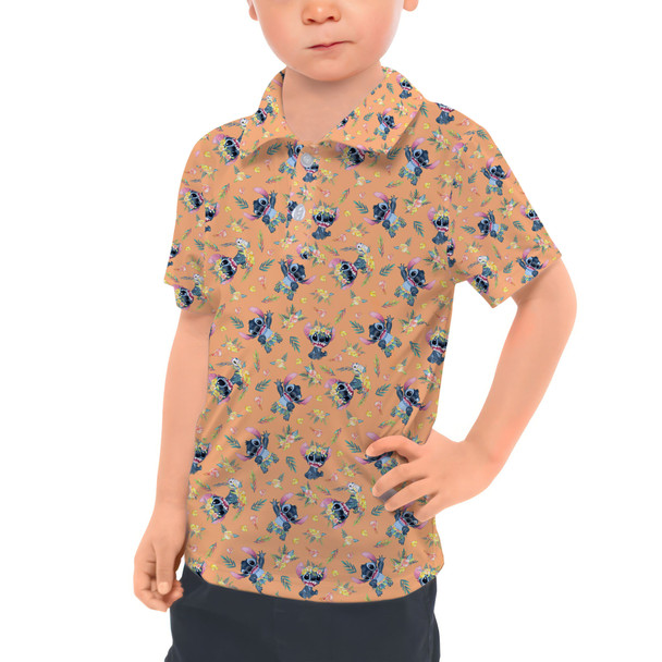 Kids Polo Shirt - Tropical Stitch