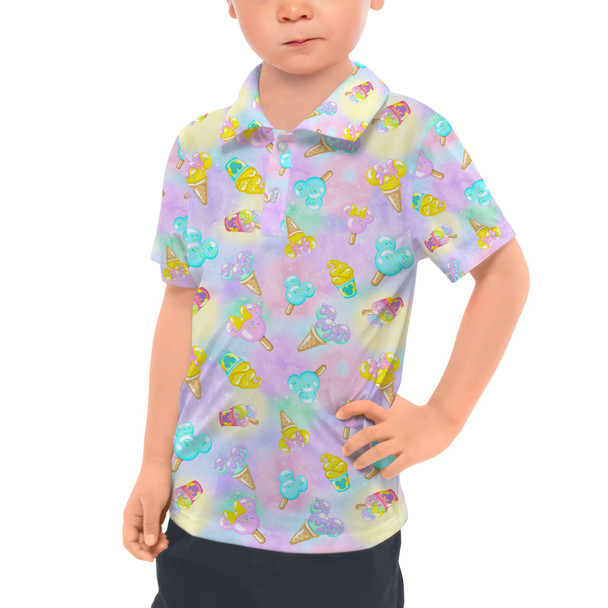 Kids Polo Shirt - Pastel Ice Cream Dreams