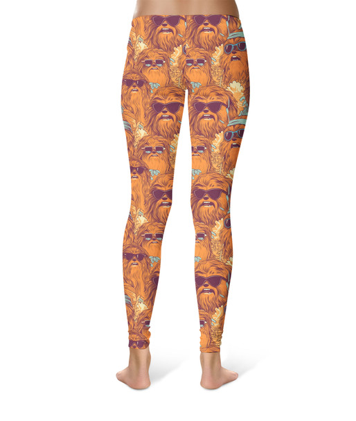 Sport Leggings - Retro Chewbacca Summer Vibes