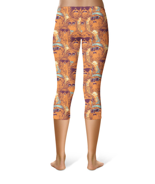 Sport Capri Leggings - Retro Chewbacca Summer Vibes