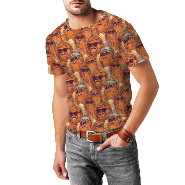 Men's Cotton Blend T-Shirt - Retro Chewbacca Summer Vibes