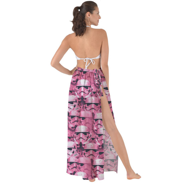 Maxi Sarong Skirt - Pink Storm Troopers