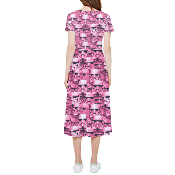 High Low Midi Dress - Pink Storm Troopers